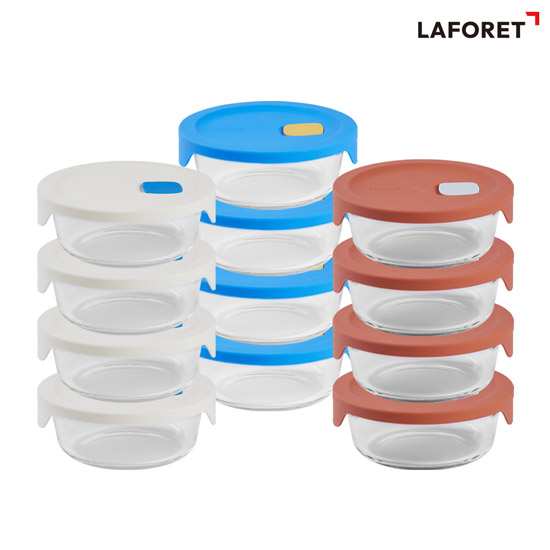 [라포레] 글라스팝 더블구성 (유리용기 380mlX12)/ Laforet