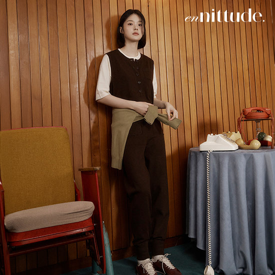 엔니튜드 26FW 울 니트 점프수트