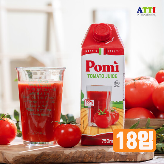 [역사상 단한번 초특가] 포미 토마토100% 착즙주스 750ml x 18팩