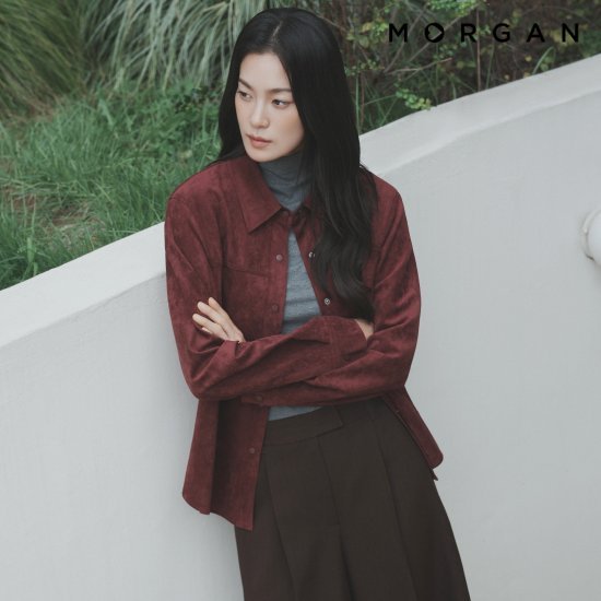 모르간 26FW FAUX 스웨이드셔츠 2