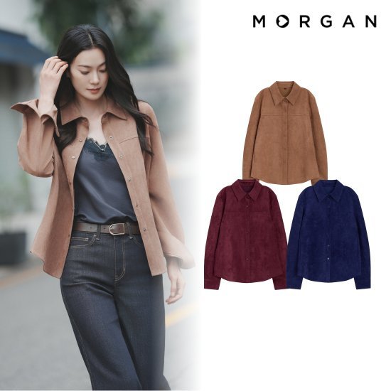 모르간 26FW FAUX 스웨이드셔츠 4