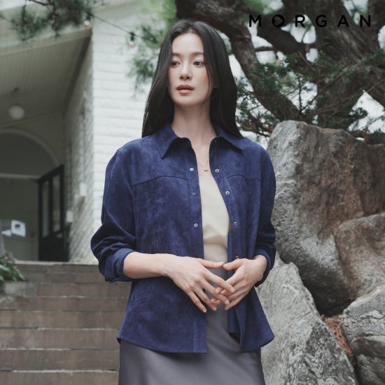 모르간 26FW FAUX 스웨이드셔츠 3