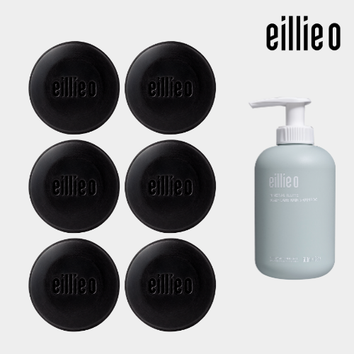 [엘리오] 미네랄 일라이트 퓨어 클렌징 솝 초정광천수패키지(100g x 6 + 샴푸 500ml)