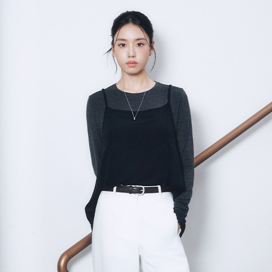 26FW 쉬폰 레이어드 뷔스티에 2종 2