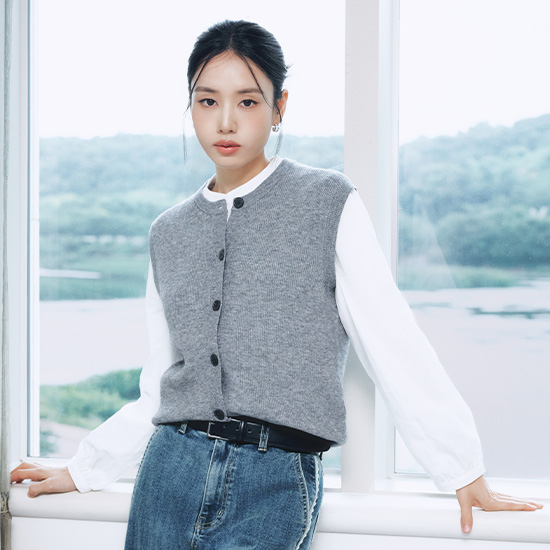 [미리주문10%] 26FW 크루넥 버튼 베스트 3종