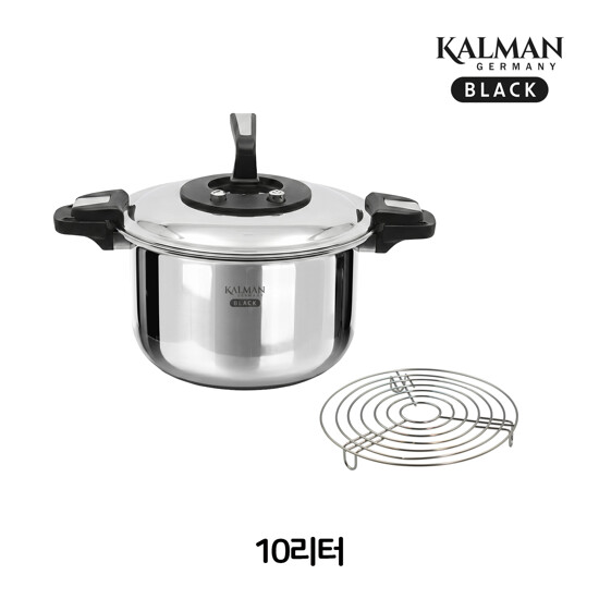 [최고급/최신모델] 칼만 통5중 스텐 저압냄비 10L