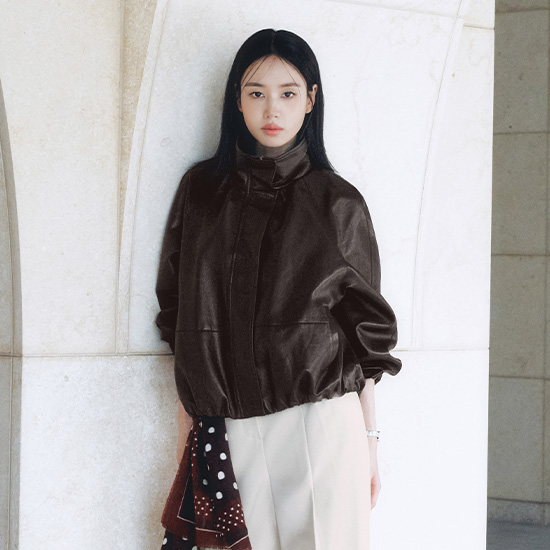 26FW FAUX 레더 하이넥 점퍼 (여) 3