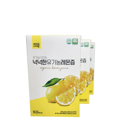 [넉넉한사람들] 넉넉한 유기농 레몬즙 14포 x 12박스, 총 168포 3