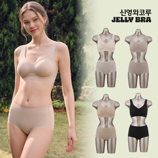 [서아랑 PICK] 젤리브라 인견 젤리와이어 런닝형 4세트