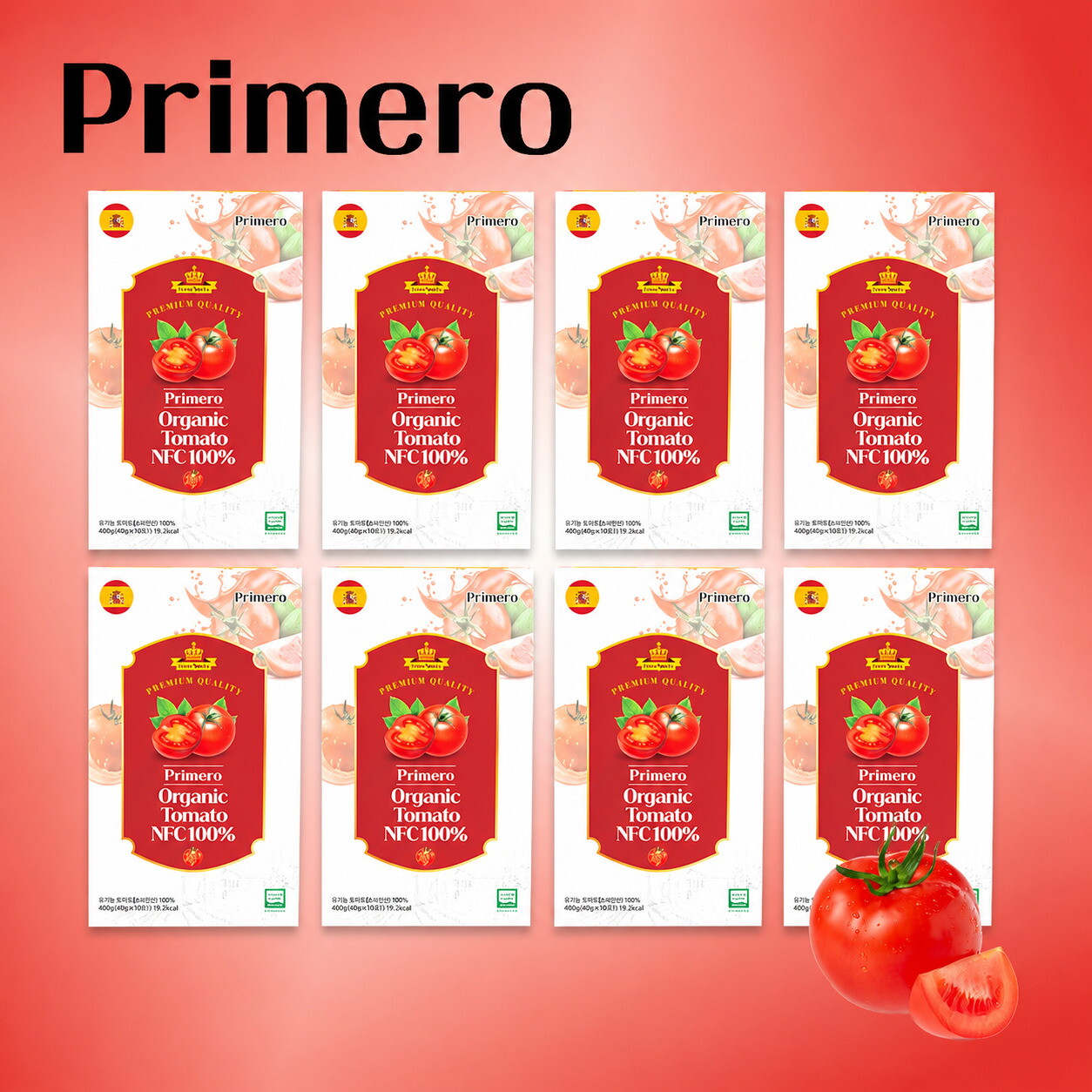 □[8박스]프리메로 유기농 토마토 NFC 100 (1박스: 40g x 10포)