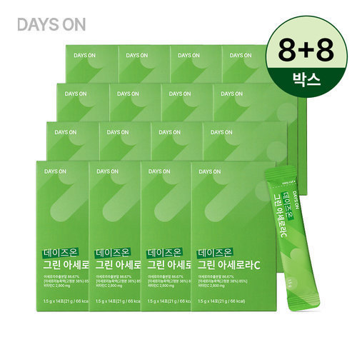[데이즈온] [방송에서만]그린 아세로라 C 8+8박스(1.5g*14포*16박스)