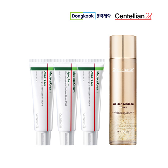 [동국제약]  마데카크림 에이징 포커스50ml 3개+골든마데카앰플50ml 1개