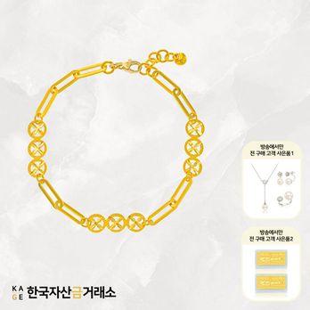 (방송에서만)[한국자산금거래소]KAGE 24K 순금샤인 클립 팔찌+추가