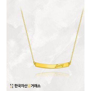 [한국자산금거래소]KAGE 24K 순금 럭키 골드 바 목걸이