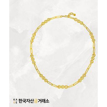 [한국자산금거래소]KAGE 24K 순금 샤인 클립 목걸이