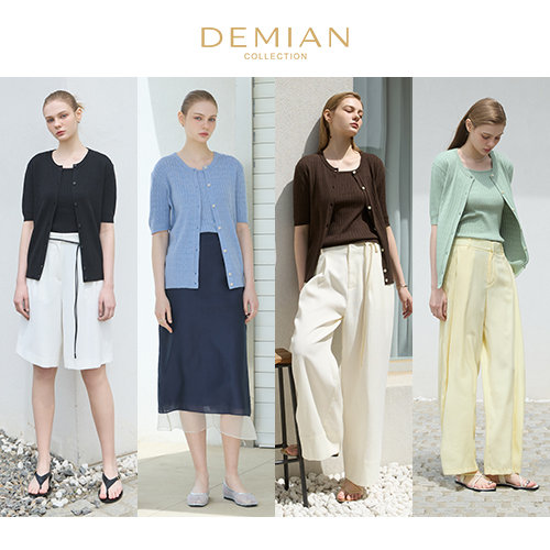 [데미안(DEMIAN)] 26PRE-FALL 아뜰리에 포인텔 어텀 가디건 4종세트(가디건2종+니트탑2종)
