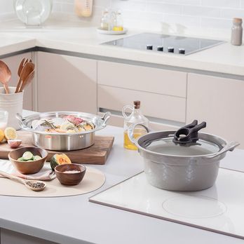 안넘치는 램프쿡 요술냄비+웰빙찜기+찜기뚜껑+21cm 폴드사각팬