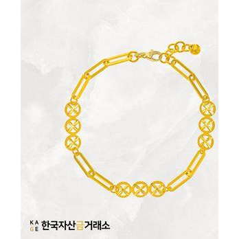 [한국자산금거래소]KAGE 24K 순금샤인 클립 팔찌