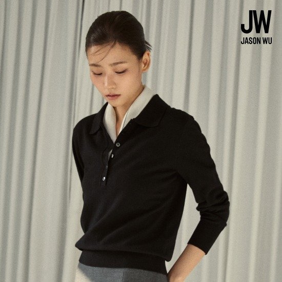 제이슨우 26FW Brooklyn 캐시미어 딥 V넥 폴로 니트 3종 2