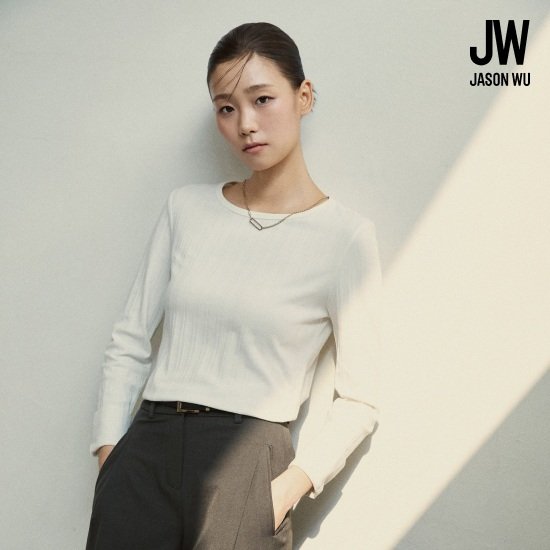 제이슨우 26FW Bianca 커프스 리브드 티블라우스 3종