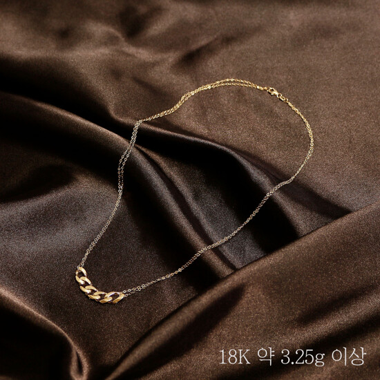 {골든클레프} 18K 커브 펜던트 목걸이 3
