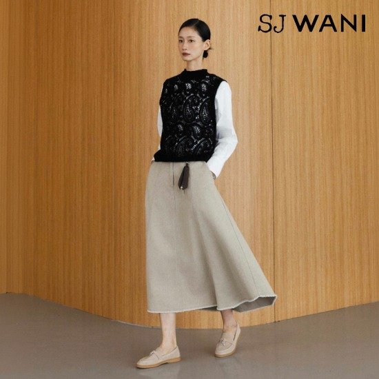 SJ와니 26FW 펜던트 플레어 데님 스커트 1종 4