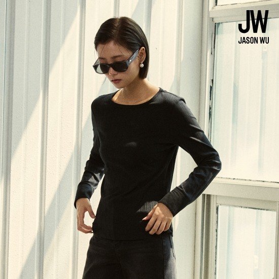 제이슨우 26FW Bianca 커프스 리브드 티블라우스 3종 2