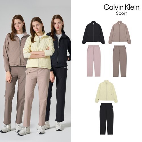[Calvin Klein] 26SS 여성 우븐 자켓+팬츠 2종