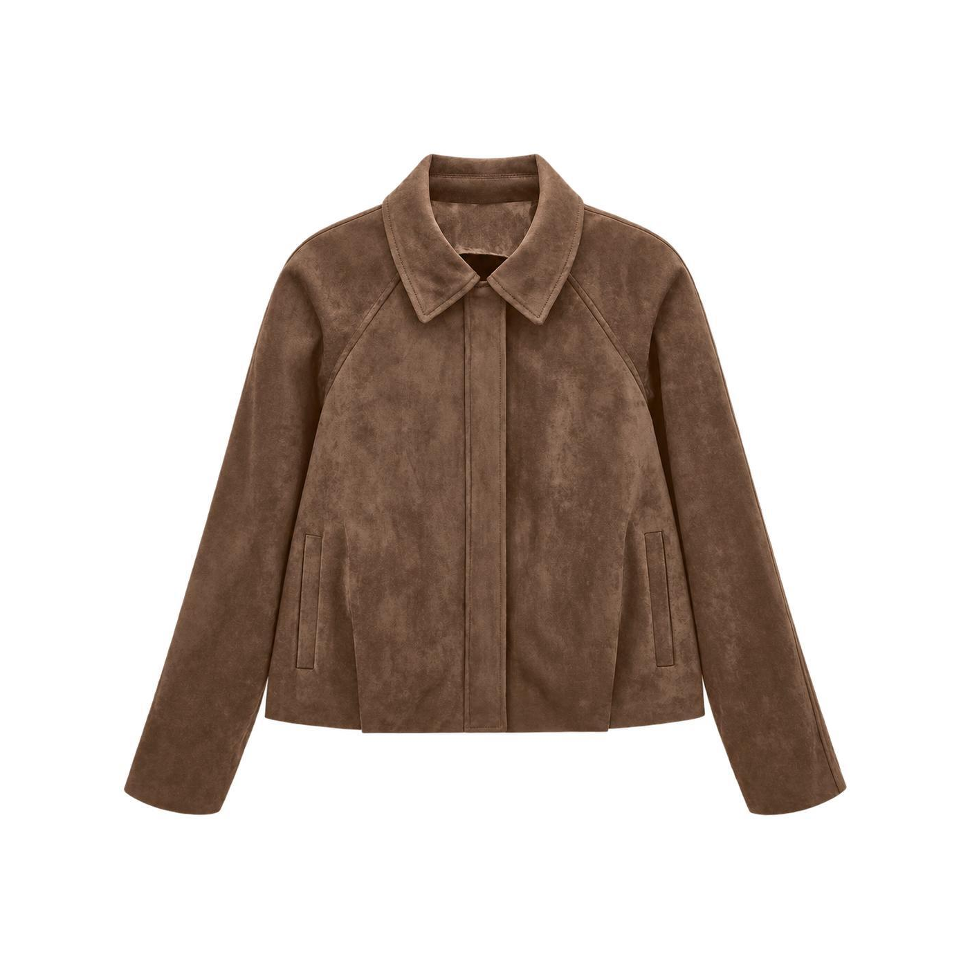 ○26FW Faux 스웨이드 보머 자켓