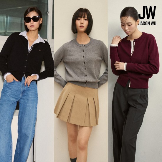 제이슨우 26FW NEW Laurel 컬러 트림 가디건 3종 4