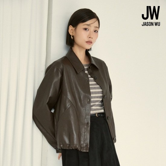 제이슨우 26FW Kaia FAUX 레더 블루종 재킷 (3 COLORS)