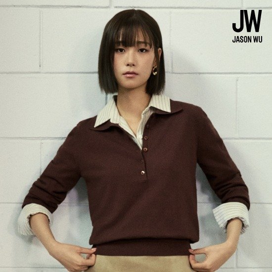제이슨우 26FW Brooklyn 캐시미어 딥 V넥 폴로 니트 3종 3