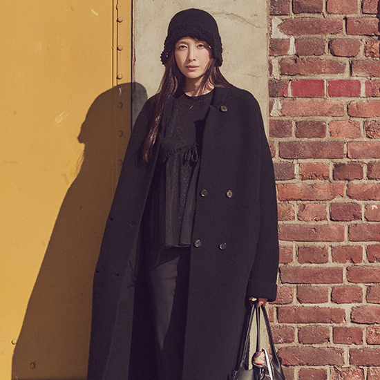 [온플] 26FW 울블렌드 모헤어 샤 오버레이 셔링 베스트