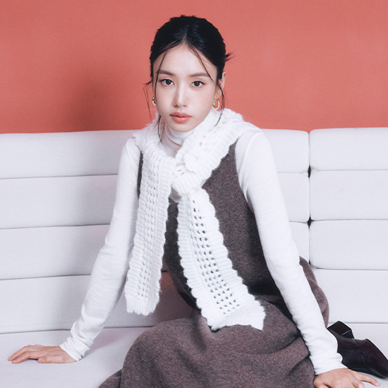 [미리주문10%] 26FW 알파카 울블렌드 크로쉐 어부바 2