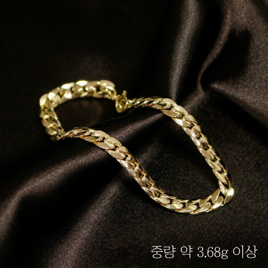 {일지오} 18K 와이드 커브체인 팔찌 3