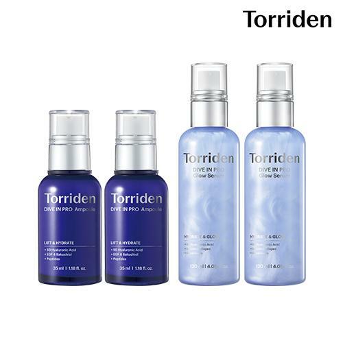 [카드 5%할인]방송에서만] 토리든 다이브인 프로 히알루론산 앰플 35ml 2개 글로우 세럼 120ml 2개