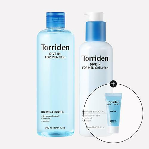 [카드 5%할인]정상가 4만3천원] 토리든 다이브인_포맨 저분자 히알루론산 스킨 300ml  젤로션 200ml  [GIFT]올인원  20ml1개