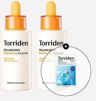 [카드 5%할인]정상가 5만2천원] 토리든 셀메이징 비타C 브라이트닝 앰플 30ML 2개 [GIFT] 토리든 다이브인 마스크팩 1매