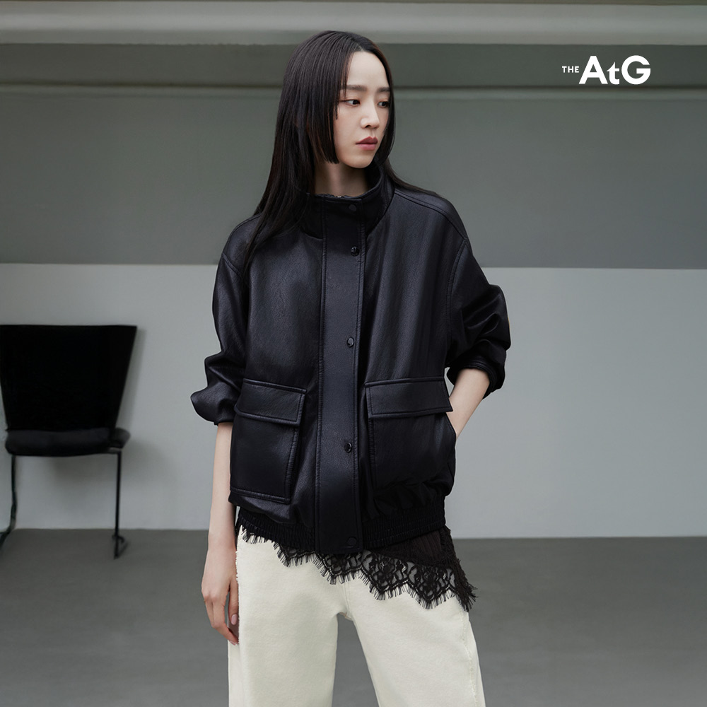 [미리주문10%] 26FW FAUX 레더 봄버재킷 2