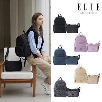 (ELLE) 엘르 라일라 백팩+크로스백 2종 세트