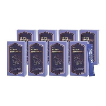 (50%세일) 뉴밋 유기농 블루베리 착즙 100 8박스(총 112포)