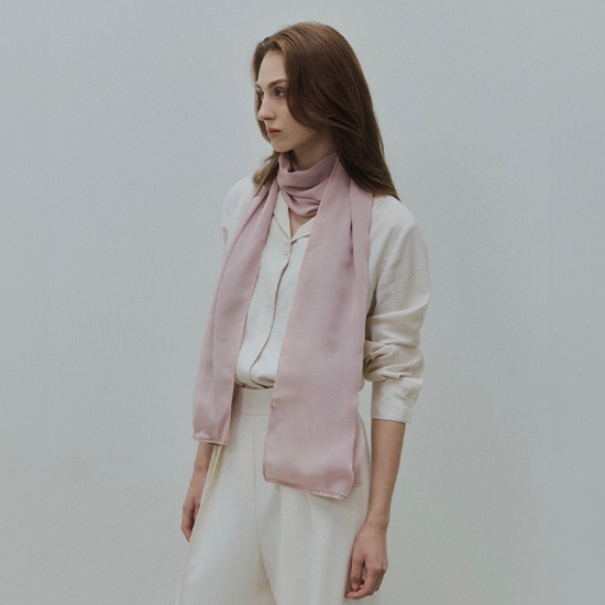 PRE-FALL 실크100 쉬머 레이어드 스카프 3
