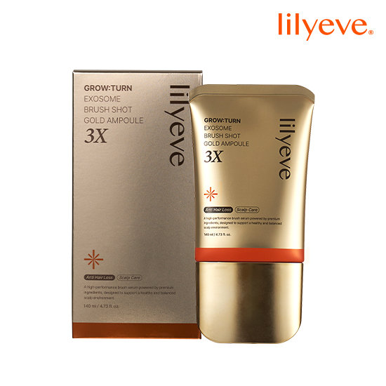[릴리이브] 그로우턴 엑소좀 브러쉬 샷 골드 앰플 3X 특대용량(140ml) 1개 2