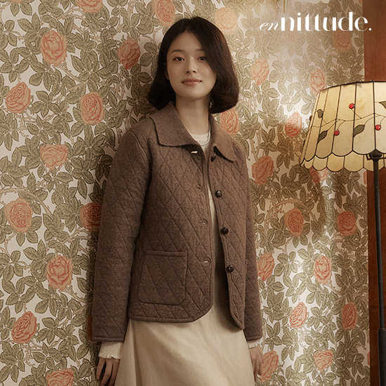 엔니튜드 26FW 울 니트 퀼팅 재킷 2