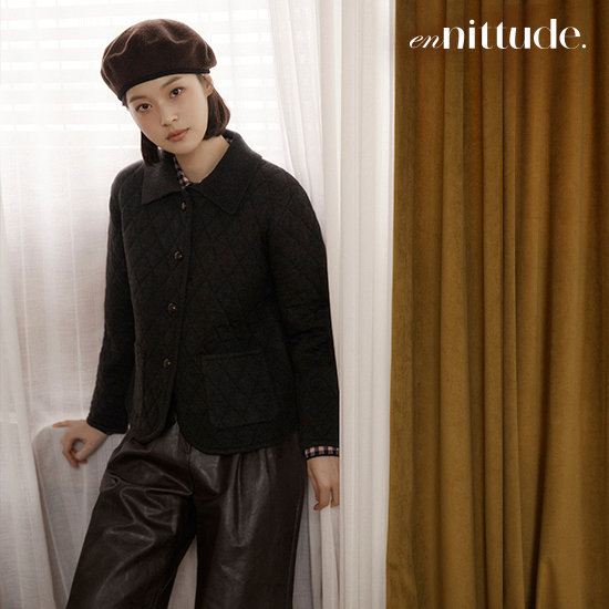 엔니튜드 26FW 울 니트 퀼팅 재킷 3