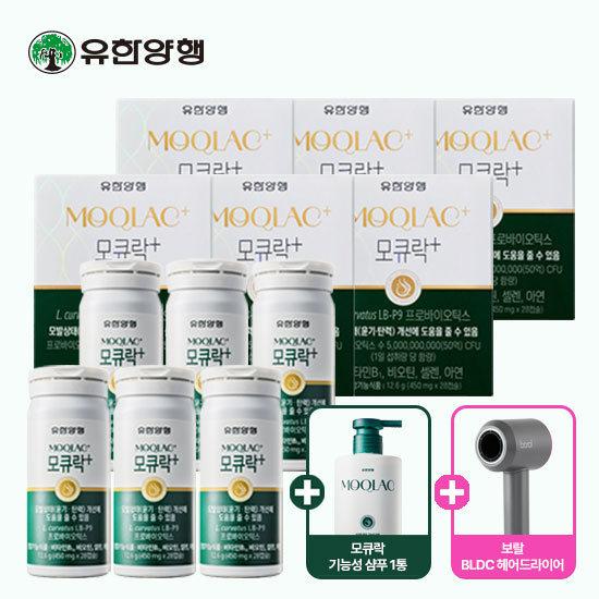 모큐락 플러스 LB-P9 와이즈바이옴 24주분 + 샴푸1통 + 드라이어기