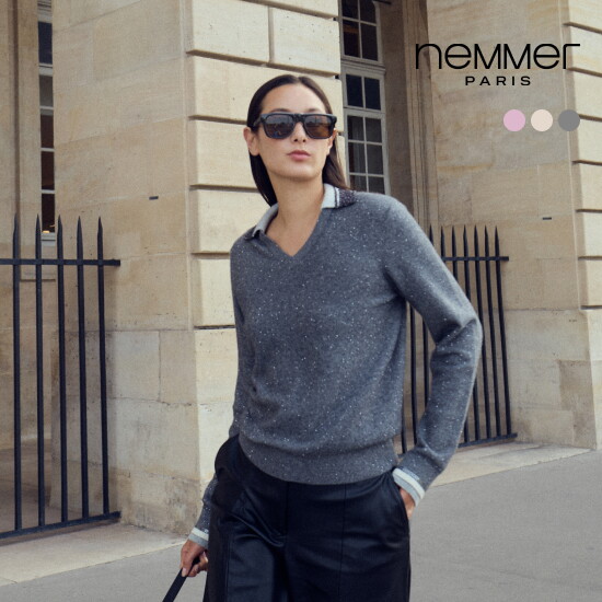 26FW 캐시미어울 블렌딩 브이넥 샤이닝 니트 2