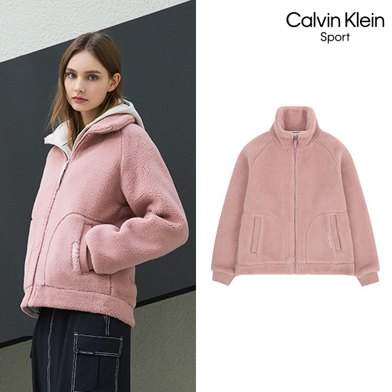 [최초가109,000원] 캘빈클라인 Dual Fleece 플리스 블루종 여성 4