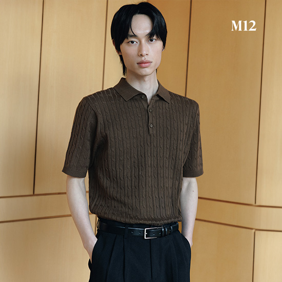 [최초가89,900원] 남녀공용 코튼블렌디드 케이블 카라니트 4종 2