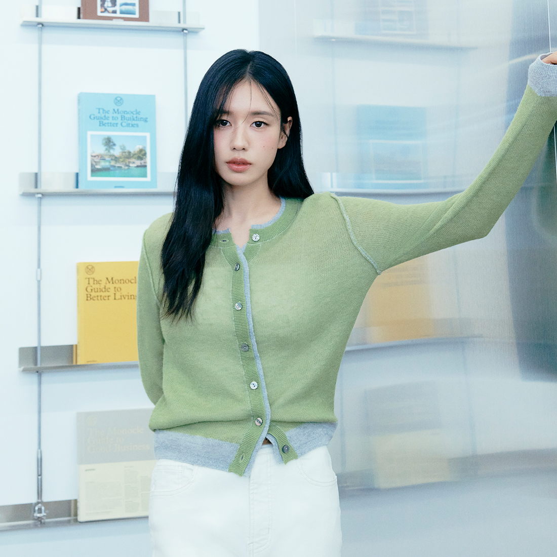 [최초가79,900]26SS 알파카혼방 레이어드 캔디가디건 3